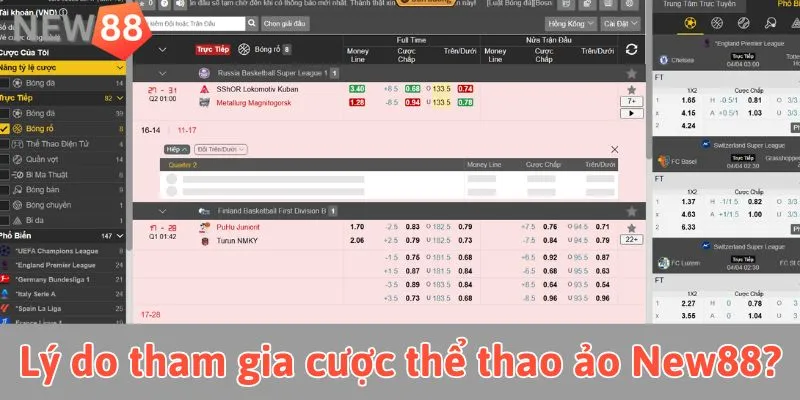 Tại sao bạn nên tham gia cược thể thao ảo New88?